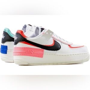 Nike Air Force Ones Pink And Blue Size 9